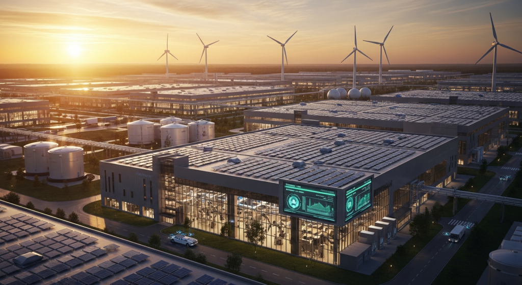 industrial factory solar installation